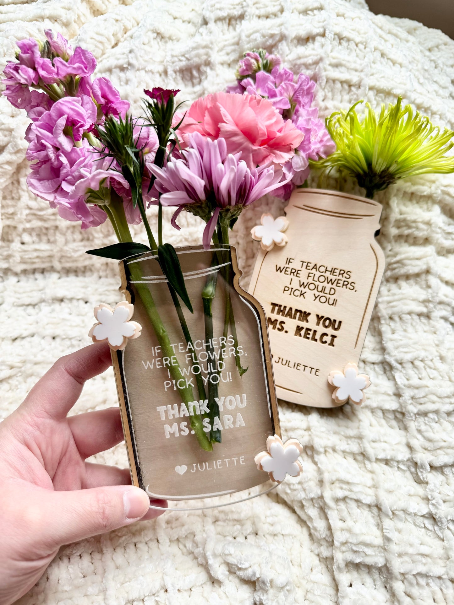 Flowers Holder Mason Jar Magnet