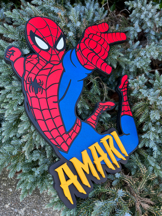 Spiderman Personalized Name Sign