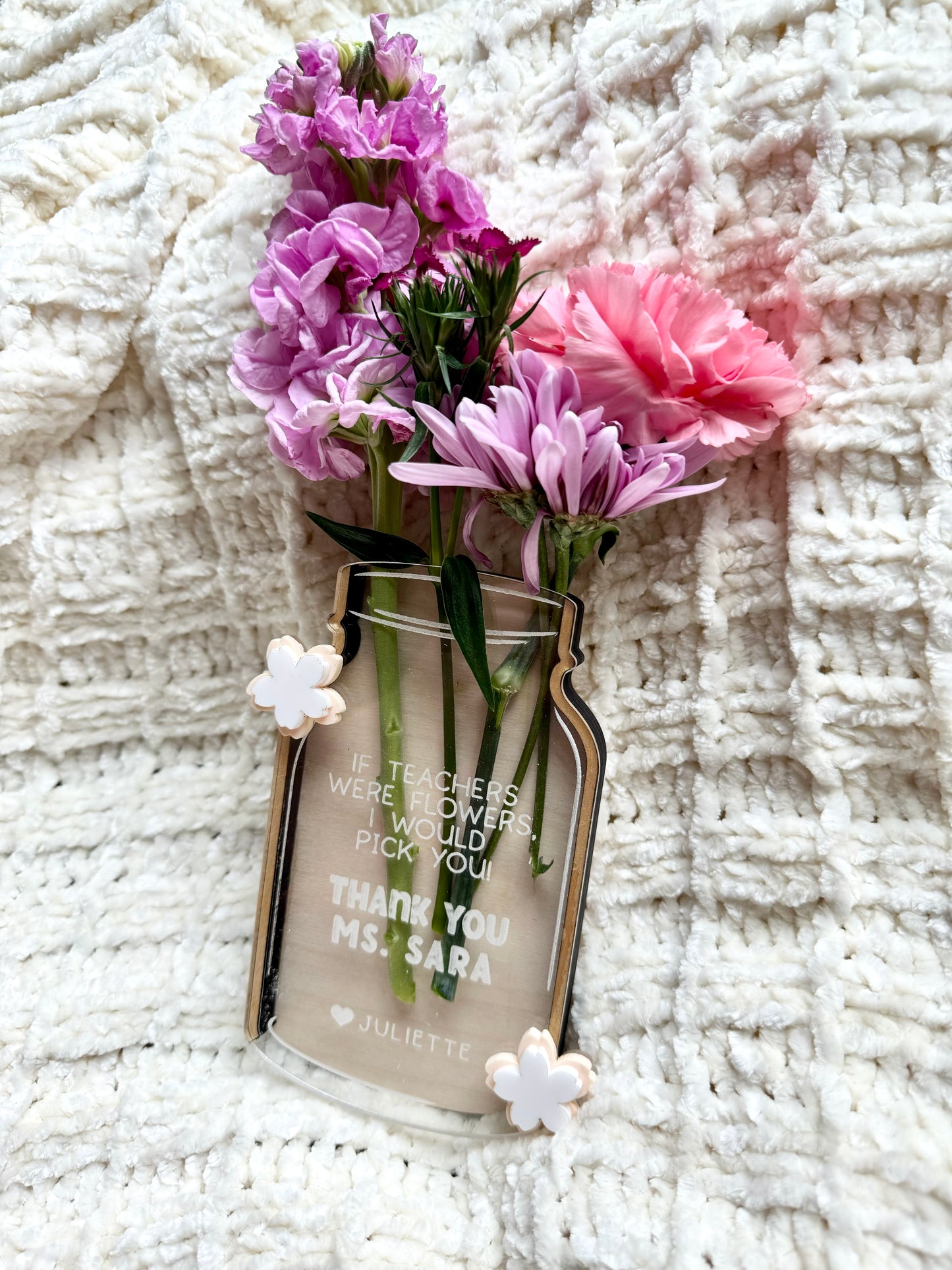 Flowers Holder Mason Jar Magnet