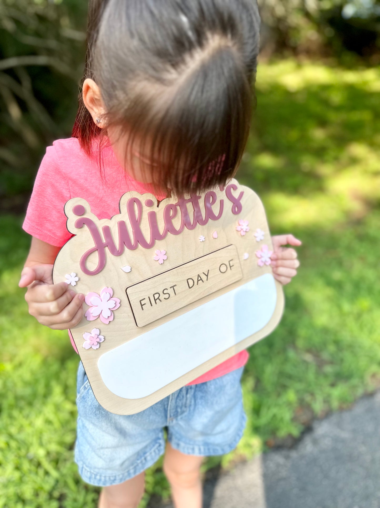 Floral First & Last Day of School Sign