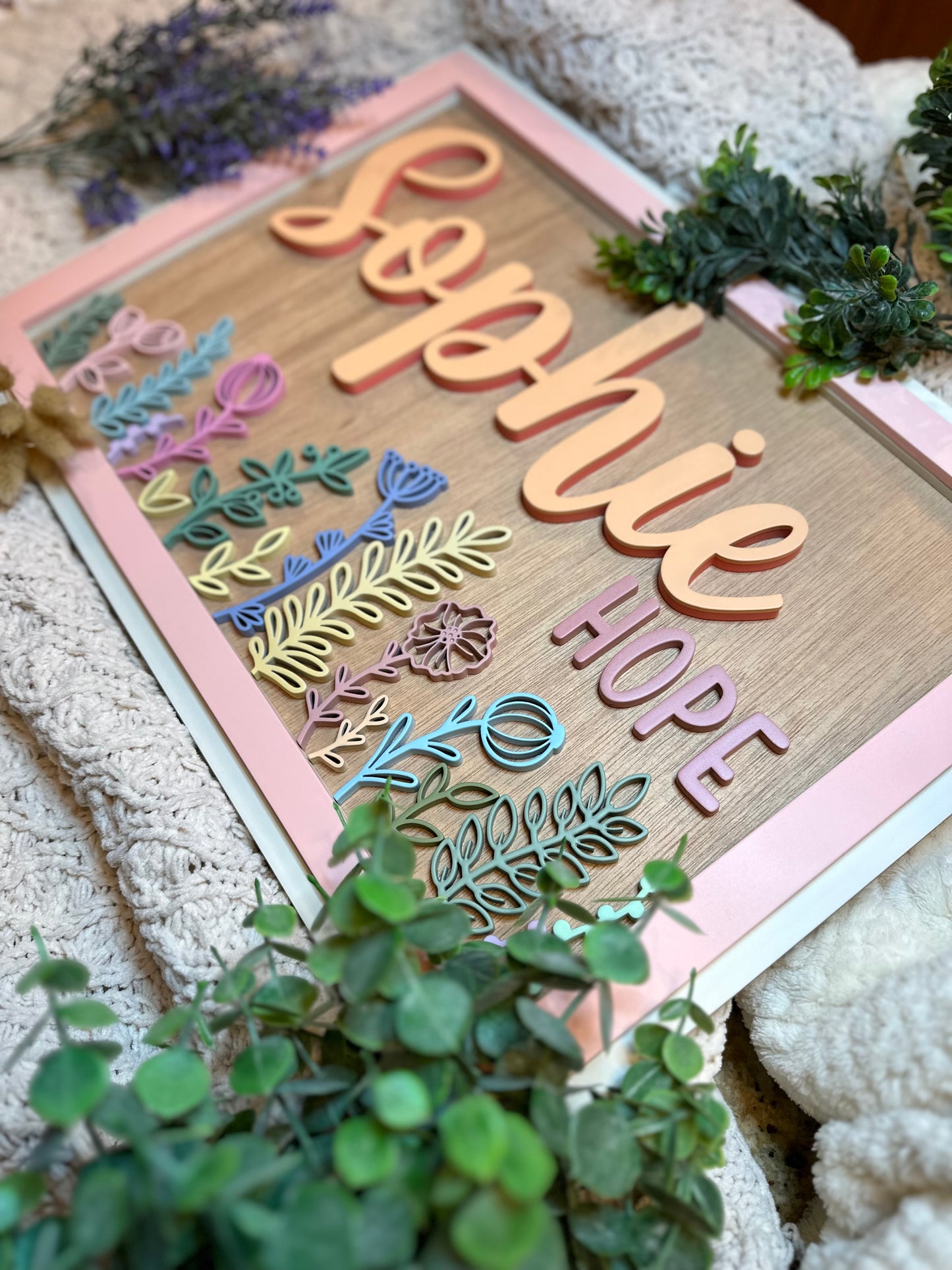 Wildflowers Personalized Nursery Sign