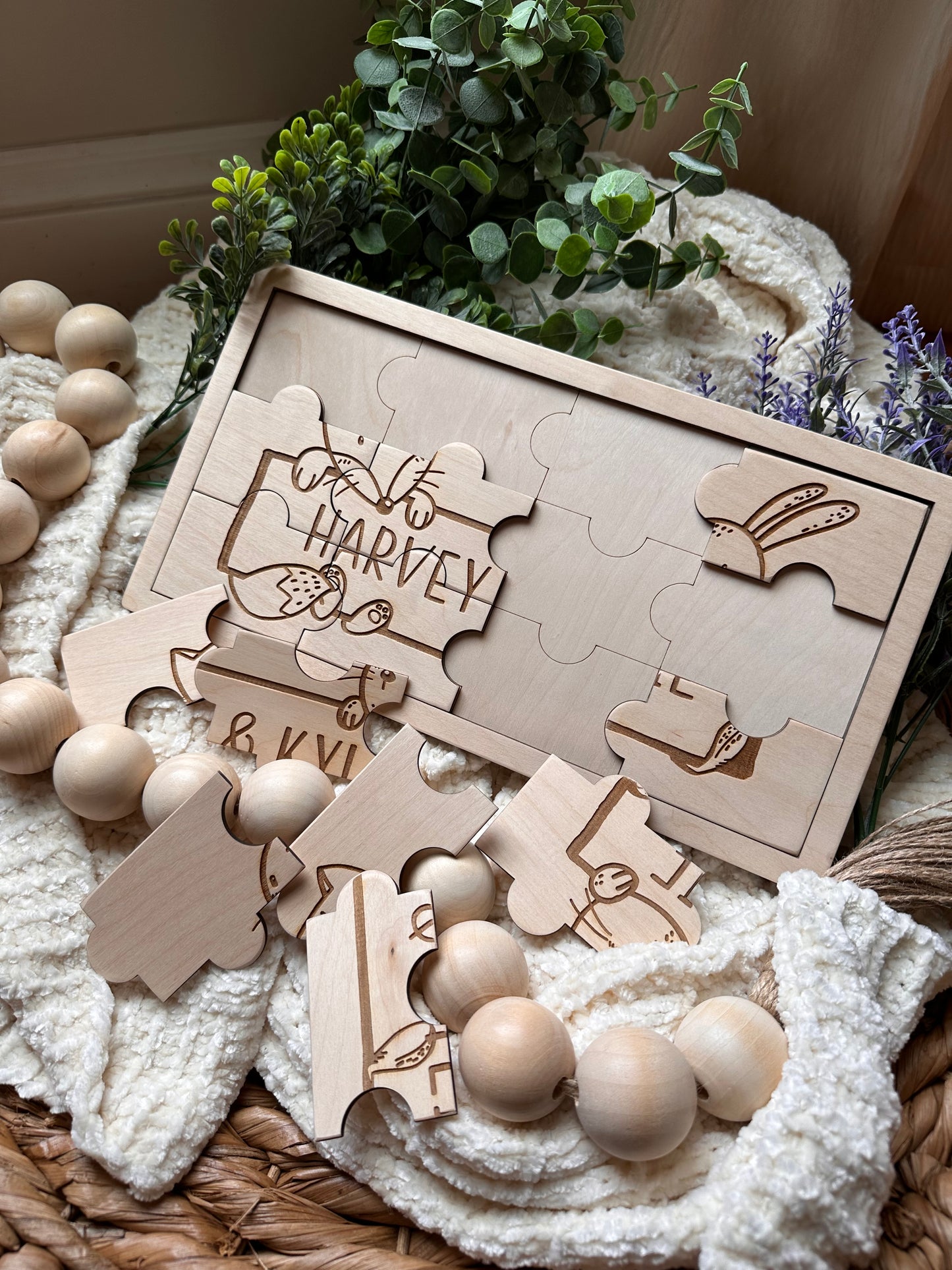 Fox & Rabbit Personalized Jigsaw Puzzle