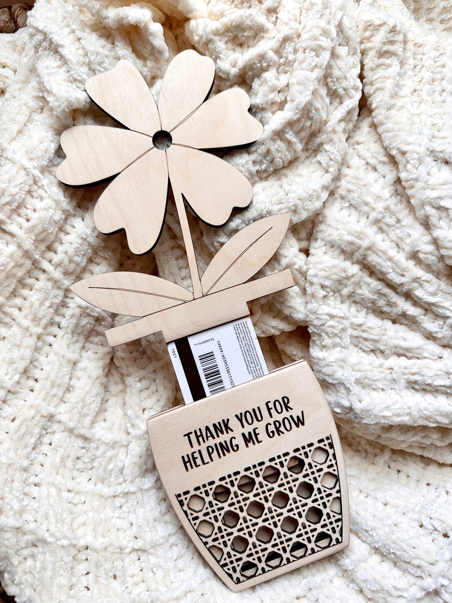 Flower Gift Card Holder (Customizable Texts)