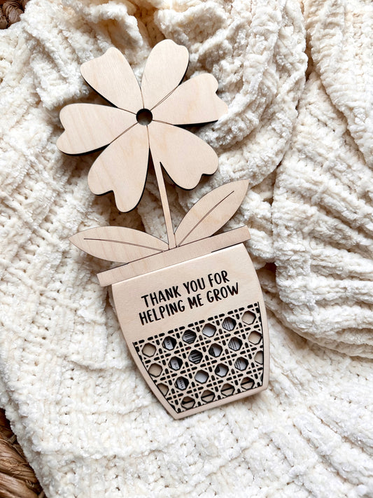 Flower Gift Card Holder (Customizable Texts)