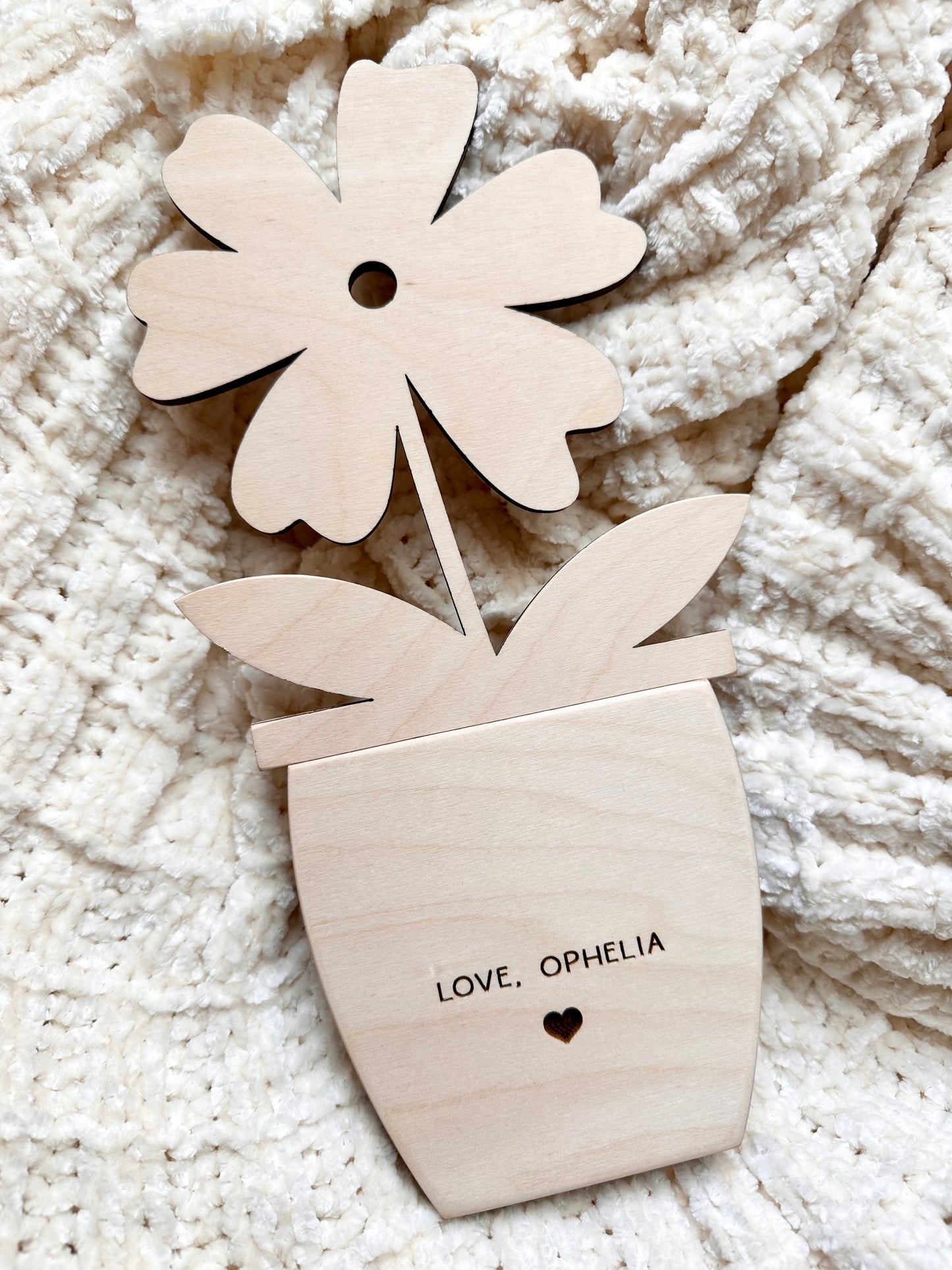 Flower Gift Card Holder (Customizable Texts)